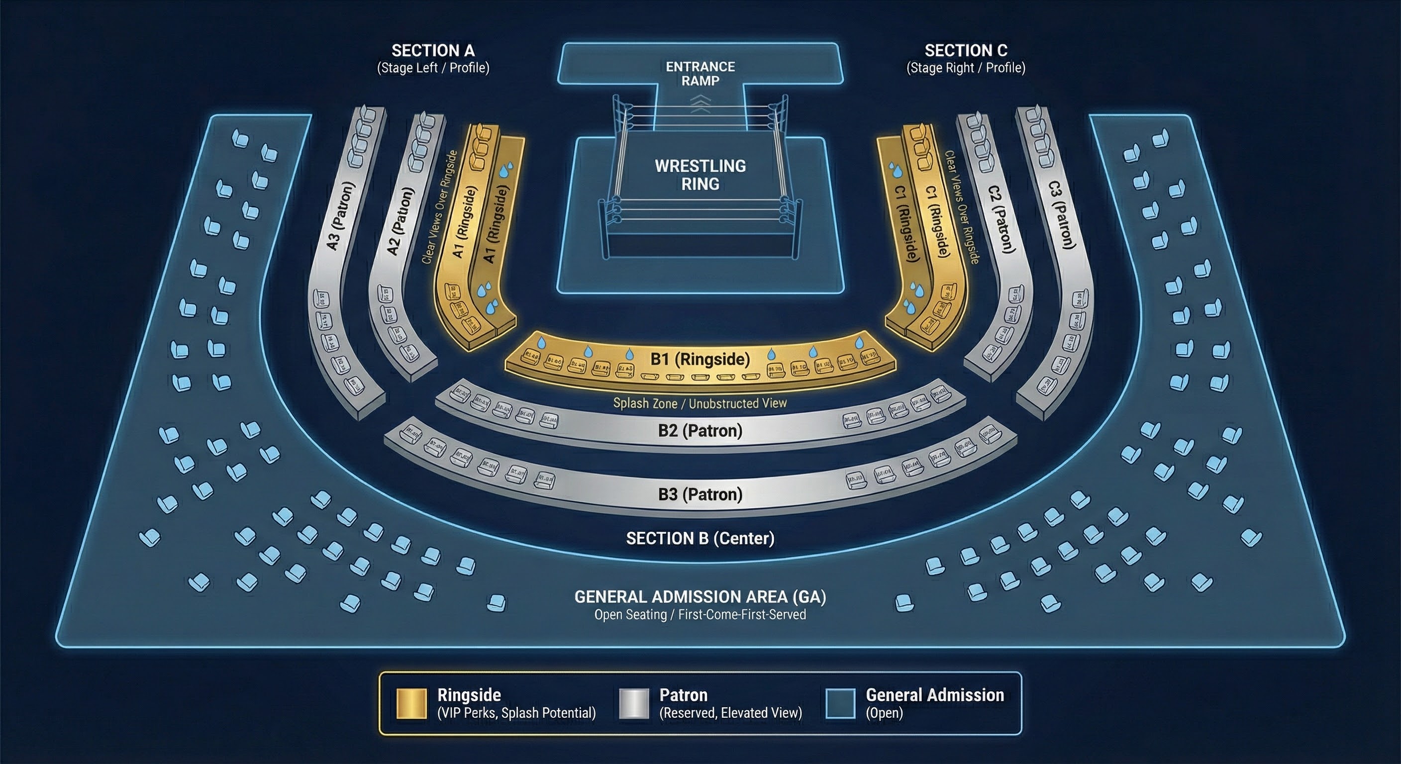 Druid Hills Golf Club Ballroom Seating Chart - Country Club Wrestling: The Musical